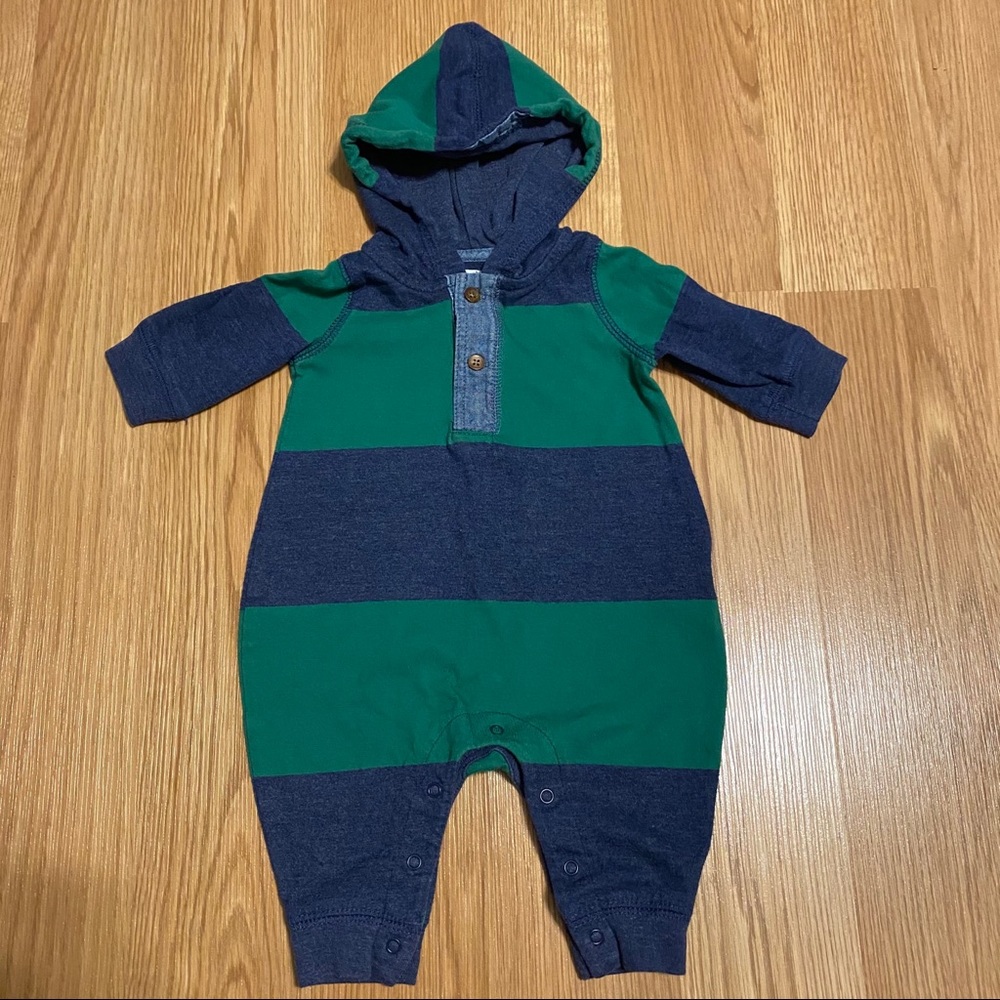 baby GAP Hooded Striped Bodysuit